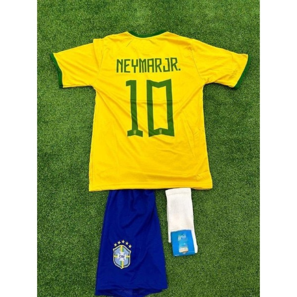 Alaturka Mix Brezilya Neymar Jr Çocuk Futbol Forması 3'lü Takım (Forma-Şort-Çorap) Futbol Malzemeleri Fiyatı