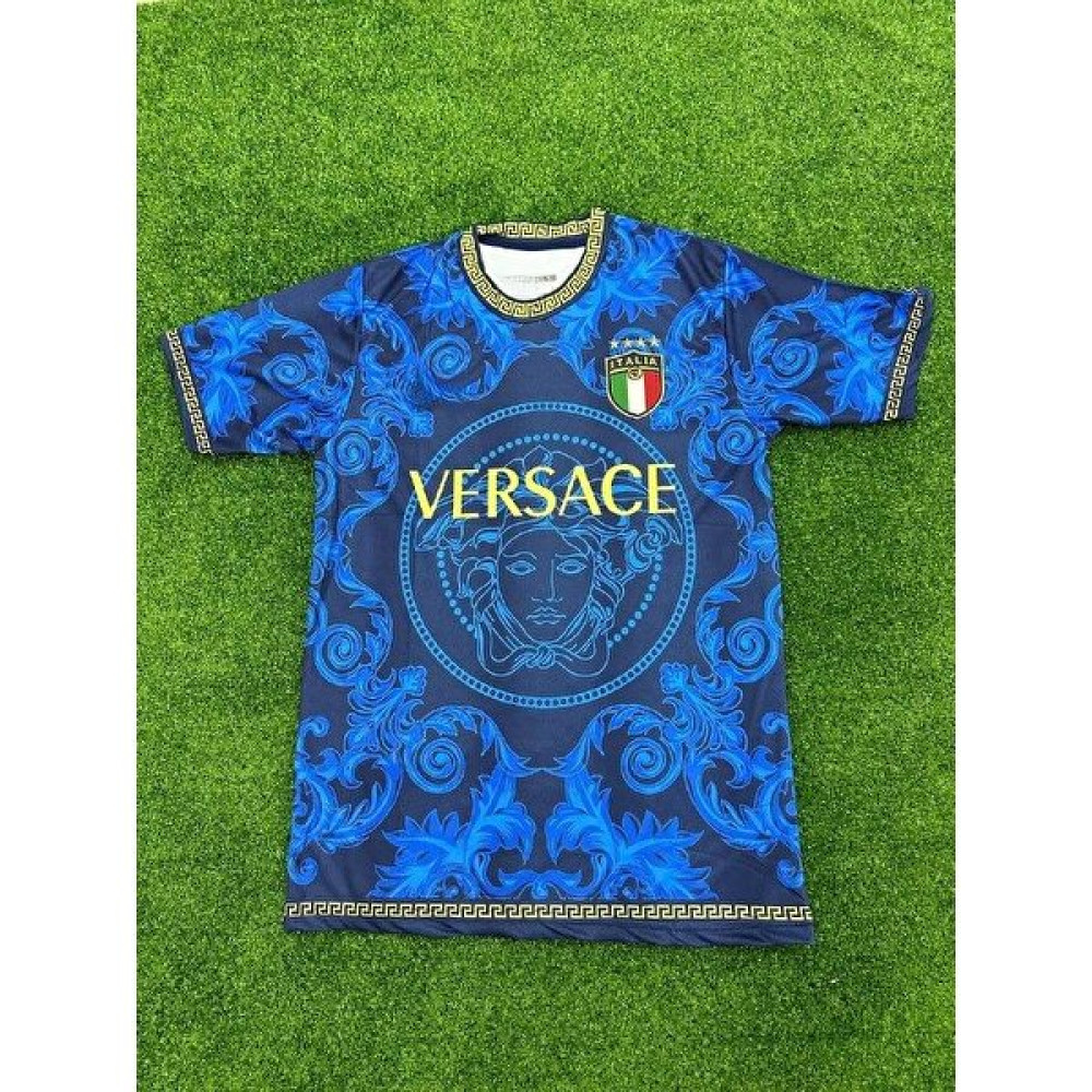 Alaturka Mix Italya Milli Takım Özel Tasarım Versace Mavi 2023/24 Futbol Forması Futbol Malzemeleri Fiyatı