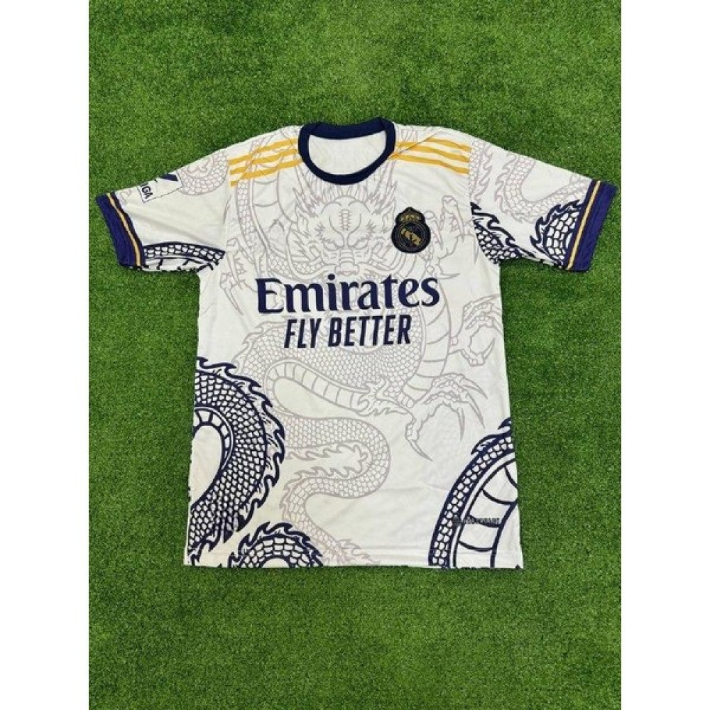 Alaturka Mix Realmadrid Ronaldo Dragon Özel Tasarım Beyaz Yeni Sezon 2023/24 Futbol Forması Futbol Malzemeleri Fiyatı