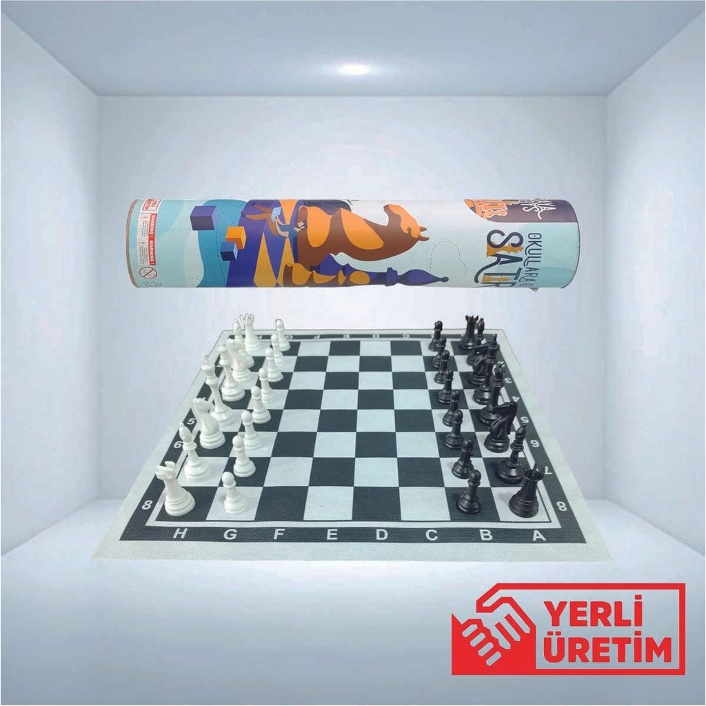 Alay Ticaret Rulo Çantalı Okul Satranç Takımı 35x35 cm Kaliteli Plastik Malzeme ile Satranç Fiyatı
