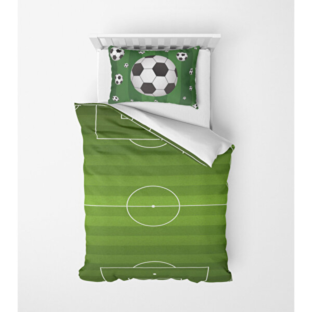 Alban Home Genç Çocuk Desen Mikro Saten 3D Dijital Baskı Tek Kişilik Nevresim Takımı Futbol - Renkli - 160 x 220 cm Nevresim Takımı Fiyatı