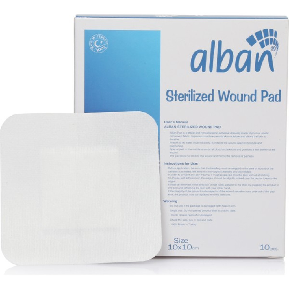 Alban Yapışkanlı Bez Yara Pedi 10CMX10CM (10 Lu) Oto Boyaları Fiyatı