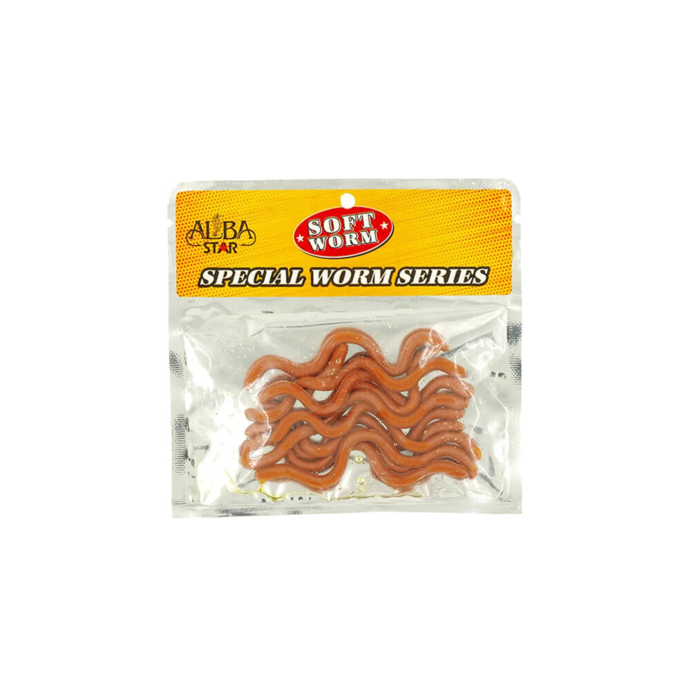 Albastar Albastar Silikon Kurt Sahte Yem - Balıkçılık - 100 Mm - Kahverengi Suni Balık Yemi / Rapala Fiyatı