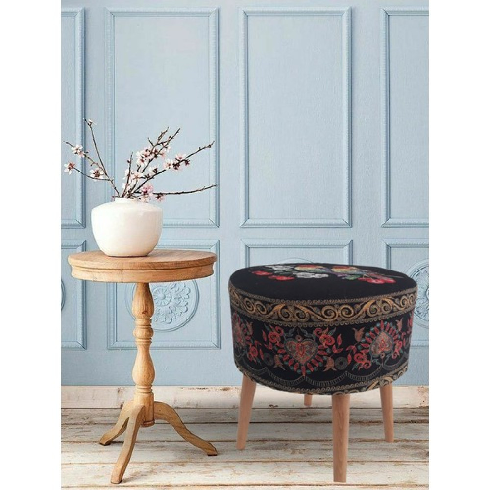 Albatros Collection Dekoratif, Kuş, Desen, Ahşap, Ayak, Ethnic, Bohem, Handmade, Puf, Tabure, Sandalye, Bench, Koltuk - Naturel Puf Fiyatı