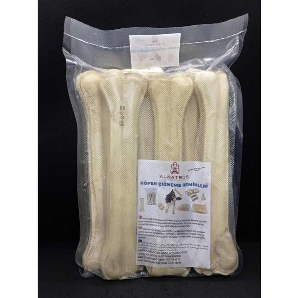 Albatros Store 22 cm Büyük Mega Boy Köpek Çiğneme Kemirme Kemiği 8 Adet-1 Kilo Vakumlu Özel AMBALAJDA~120-130 gr Evcil Hayvan Ürünleri Fiyatı