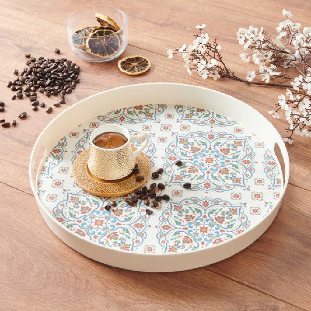 Albayrak Melamin Dolunay Yuvarlak Servis Tepsisi No 1- 34 X 34 cm Servis Tepsisi Fiyatı