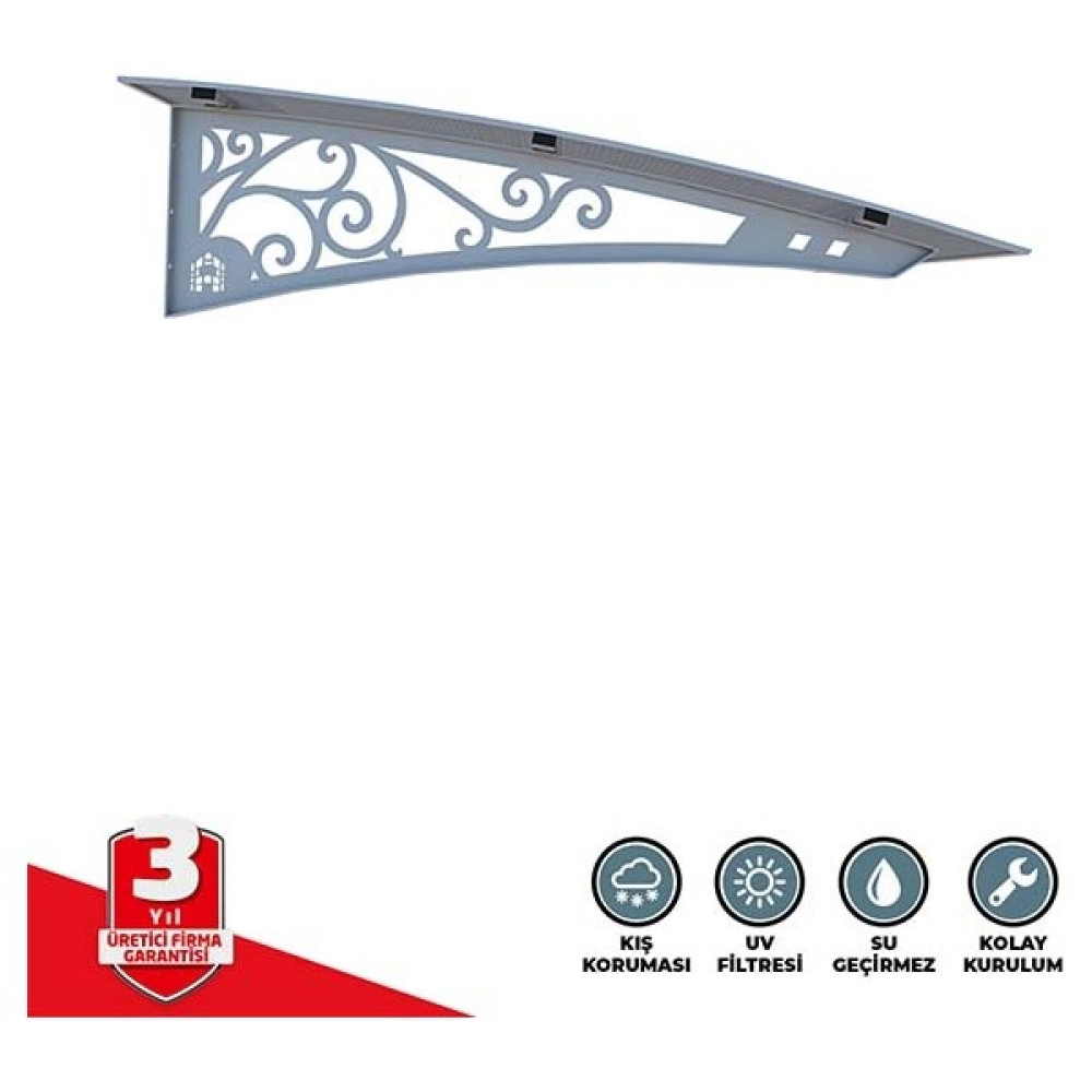 Albayrak Metal Taşıyıcılı Pratik Sundurma Ferforje Serisi 200X100 cm - Renkli Bahçe Tentesi Fiyatı