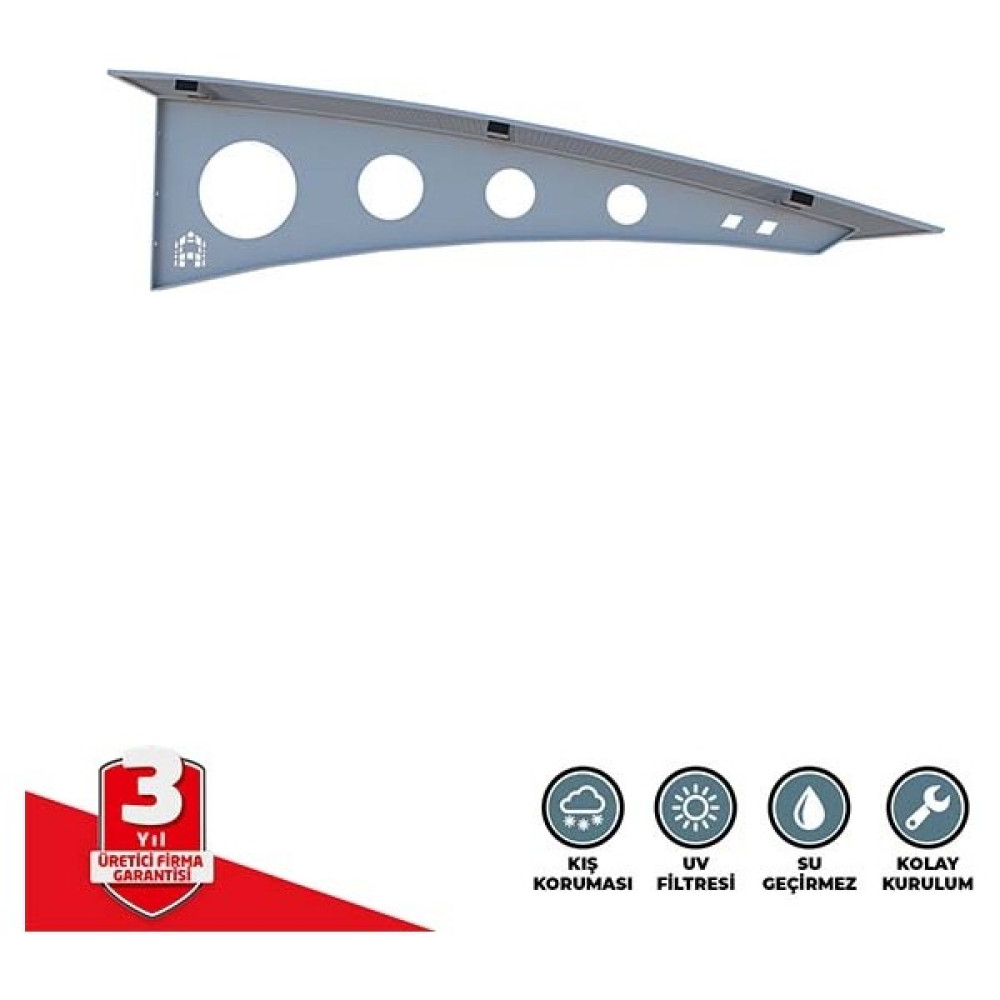 Albayrak Metal Taşıyıcılı Pratik Sundurma Modern Serisi 250X100 cm - Gri Bahçe Tentesi Fiyatı