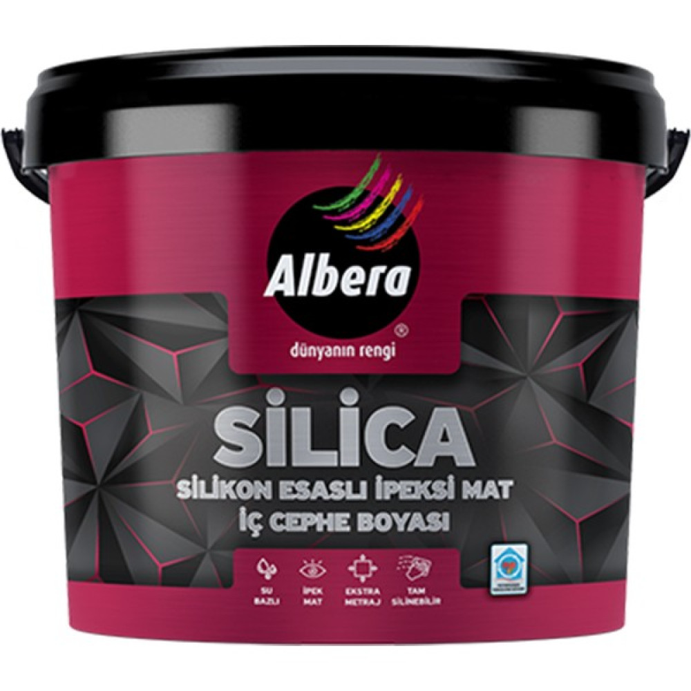 Albera Silica Silinebilir Silikonlu Iç Cephe Duvar Boyası 2,5 Lt - Füme İç Cephe Duvar Boyası Fiyatı