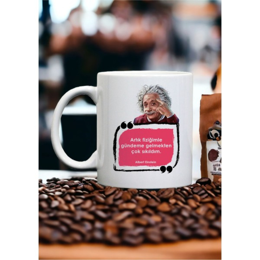 Albert Einstein Hediyelik Kupa Kahve Bardak - Mug Komik Sözler Hediye Oto Boyaları Fiyatı