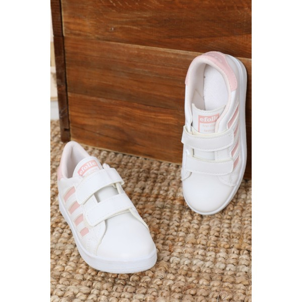 Albishoes Beyaz Pembe Cırtlı Çocuk Spor Ayakkabı Erkek Çocuk Günlük Ayakkabısı Fiyatı