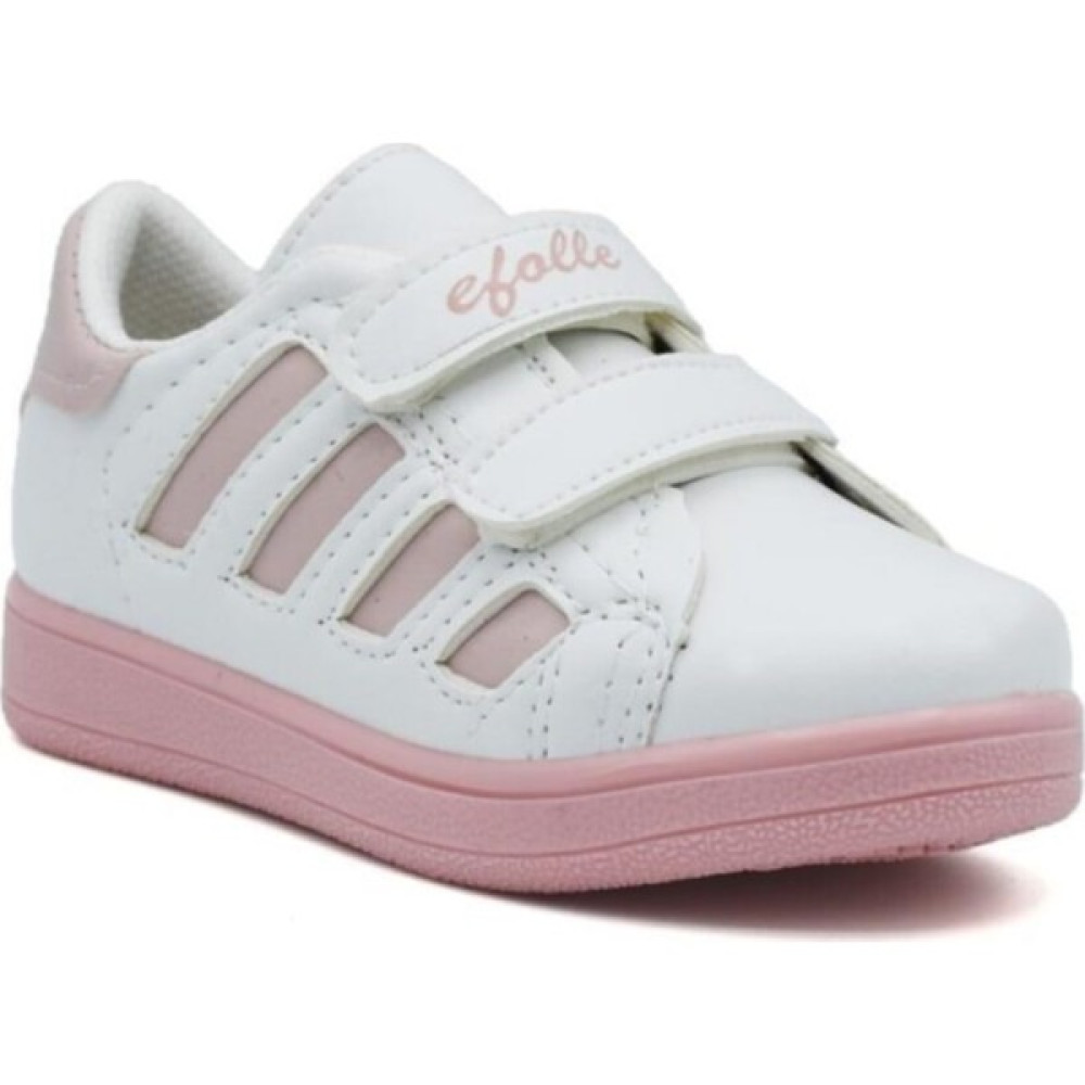Albishoes Unisex Çocuk Beyaz Pembe Cırtlı Spor Ayakkabı Erkek Çocuk Günlük Ayakkabısı Fiyatı