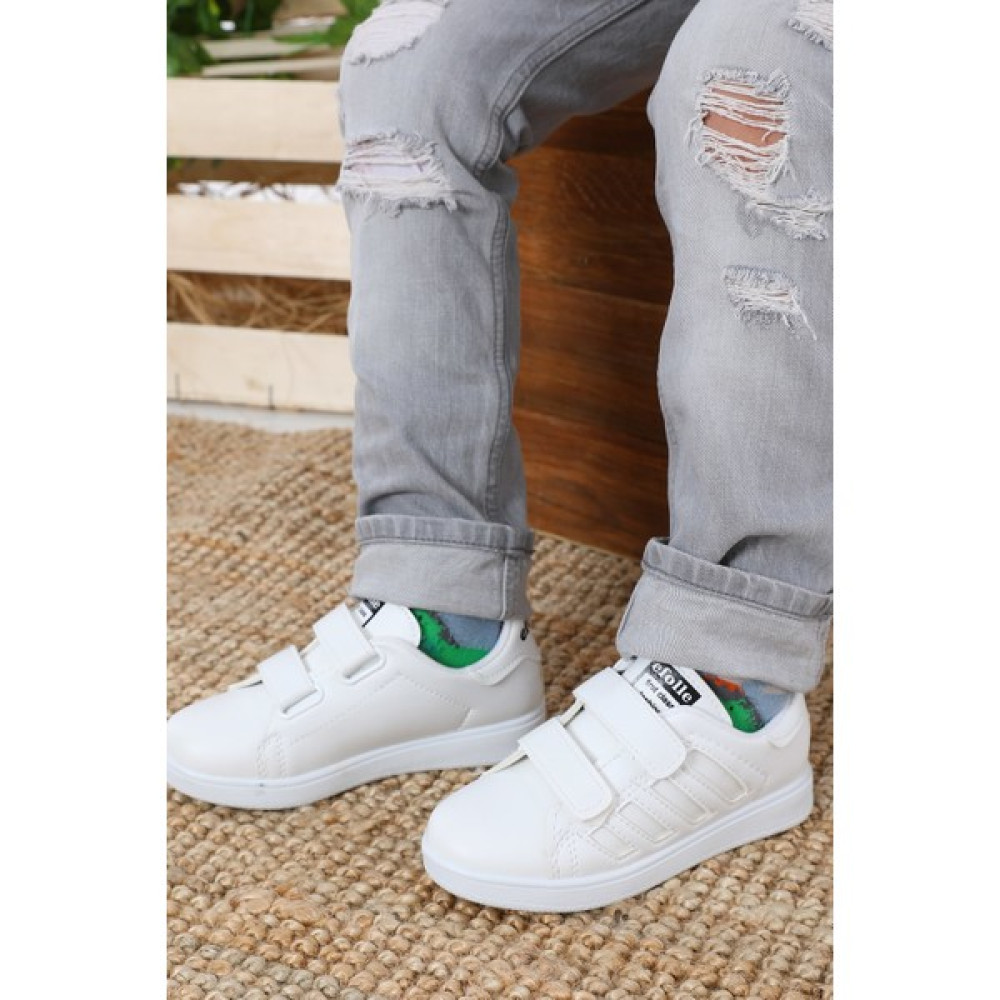 Albishoes Unisex Çocuk Beyaz Spor Ayakkabı Erkek Çocuk Günlük Ayakkabısı Fiyatı
