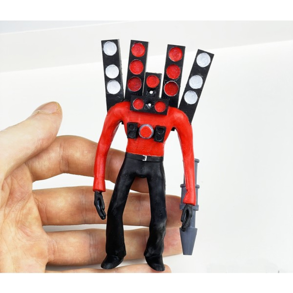 Alc Store Skibidi Toilet - Şibili Tuvalet Boss Titan Speakerman Konuşmacı Adam Animasyon 3D Figür/büst 12 cm - 08 Kırmızı Oyuncak Fiyatı