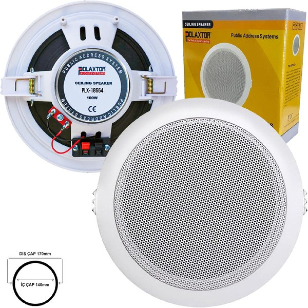 Alçıpan Tavan Hoparlör 13CM 100W Polaxtor Stüdyo ve Sahne Ekipmanları Fiyatı