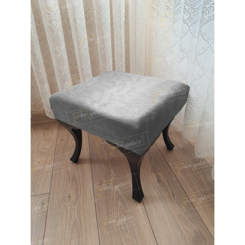 Alda Gelsin 45 x 45 Düz Kapı Önü Ayak Ucu Puf Makyaj Pufu - 45 cm - Gri Puf Fiyatı
