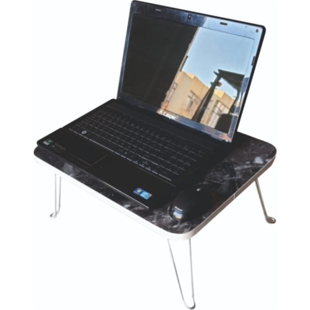 Alda Gelsin Portatif ve Dekoratif Mermer Desenli Laptop Çalışma Masası - Y: 23 cm D: 37 cm G: 48 cm - Siyah Çalışma Masası Fiyatı