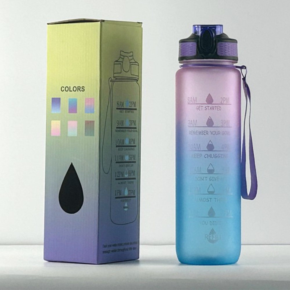 aldyoo Motivasyonel 1000 ml Pipetli Su Matarası 1lt Su Şişesi Suluk Tritan Bpa Free Koku Sızdırma Yok - Mor - Mavi Suluk Fiyatı