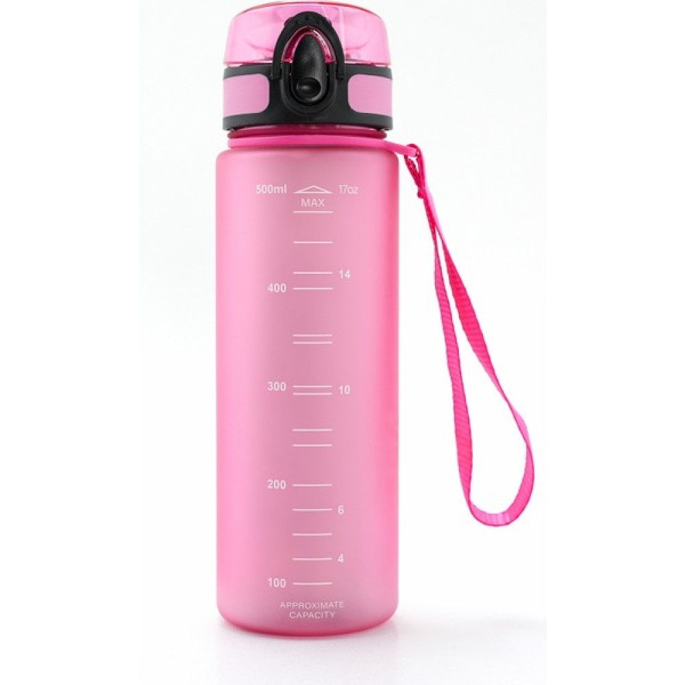aldyoo Motivasyonel 500ML Su Matarası 0,5lt Su Şişesi Suluk Tritan Bpa Free Koku Sızdırma Yok - Açık Pembe Suluk Fiyatı