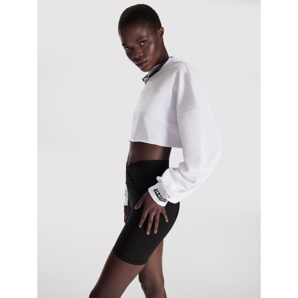 Alejandro Ingelmo Alejandro Beyaz Crop Sweatshirt Bayan Sweatshirt Fiyatı