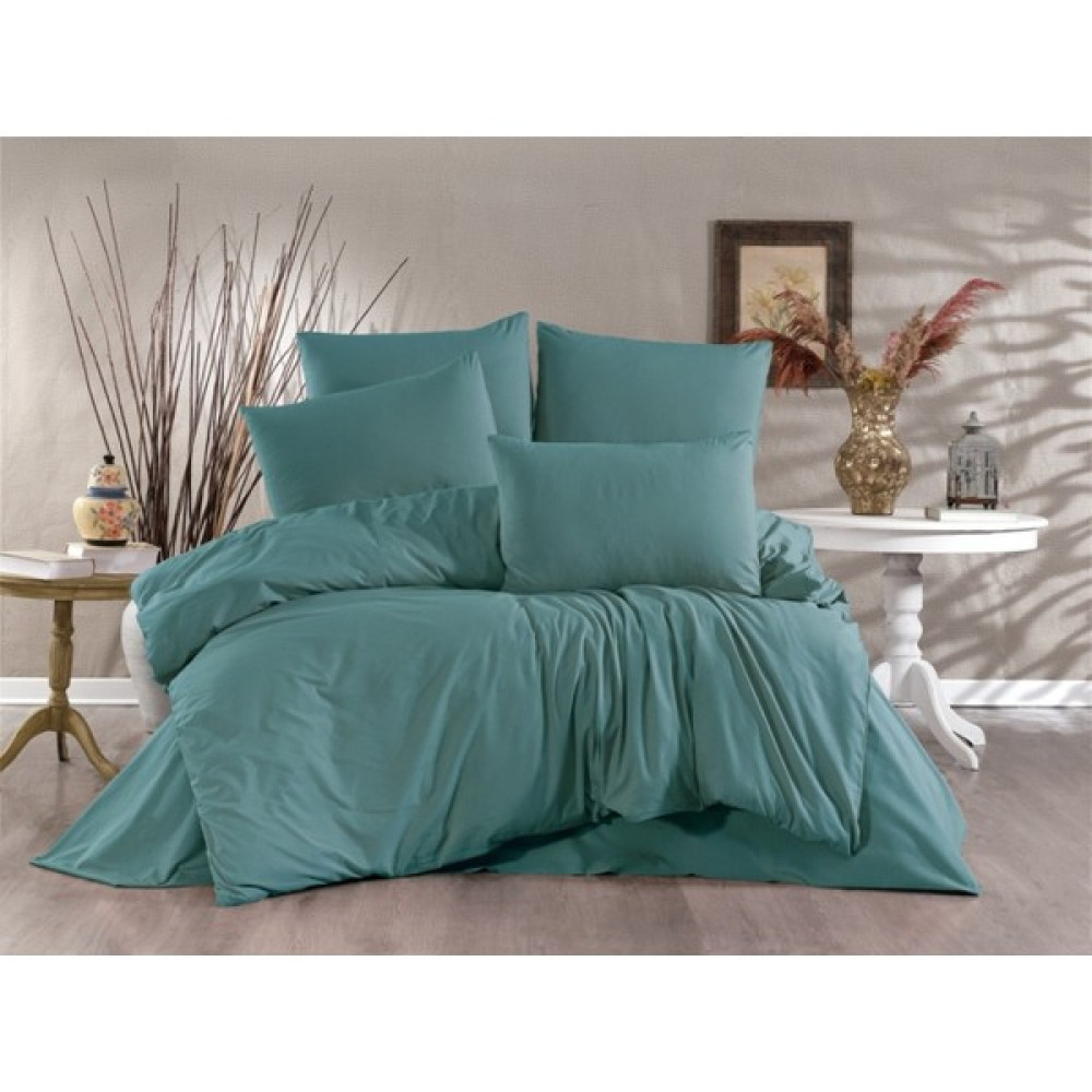 Alena Home Gold Serisi Düz Çift Kişilik Nevresim Takımı (Lastikli Çarşaflı) - Yeşil - 180 x 200 cm Nevresim Takımı Fiyatı