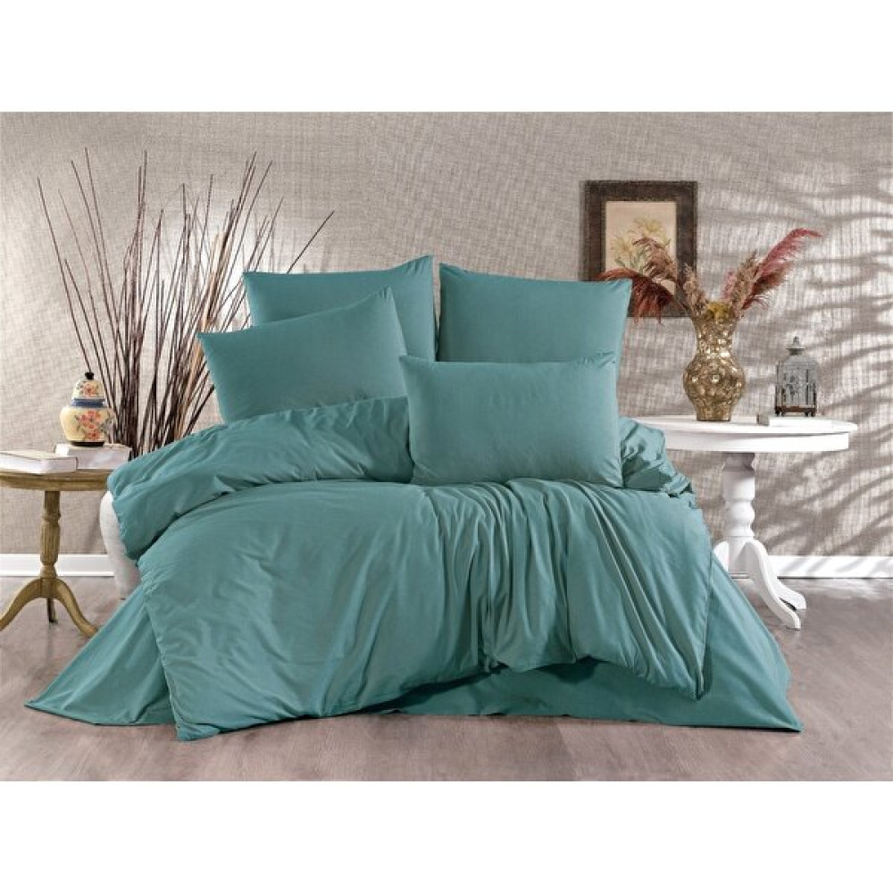 Alena Home Pamuklu Gold Serisi (Lastikli Çarşaflı) Düz Tek Kişilik Nevresim Takımı - Yeşil - 120 x 200 cm Nevresim Takımı Fiyatı