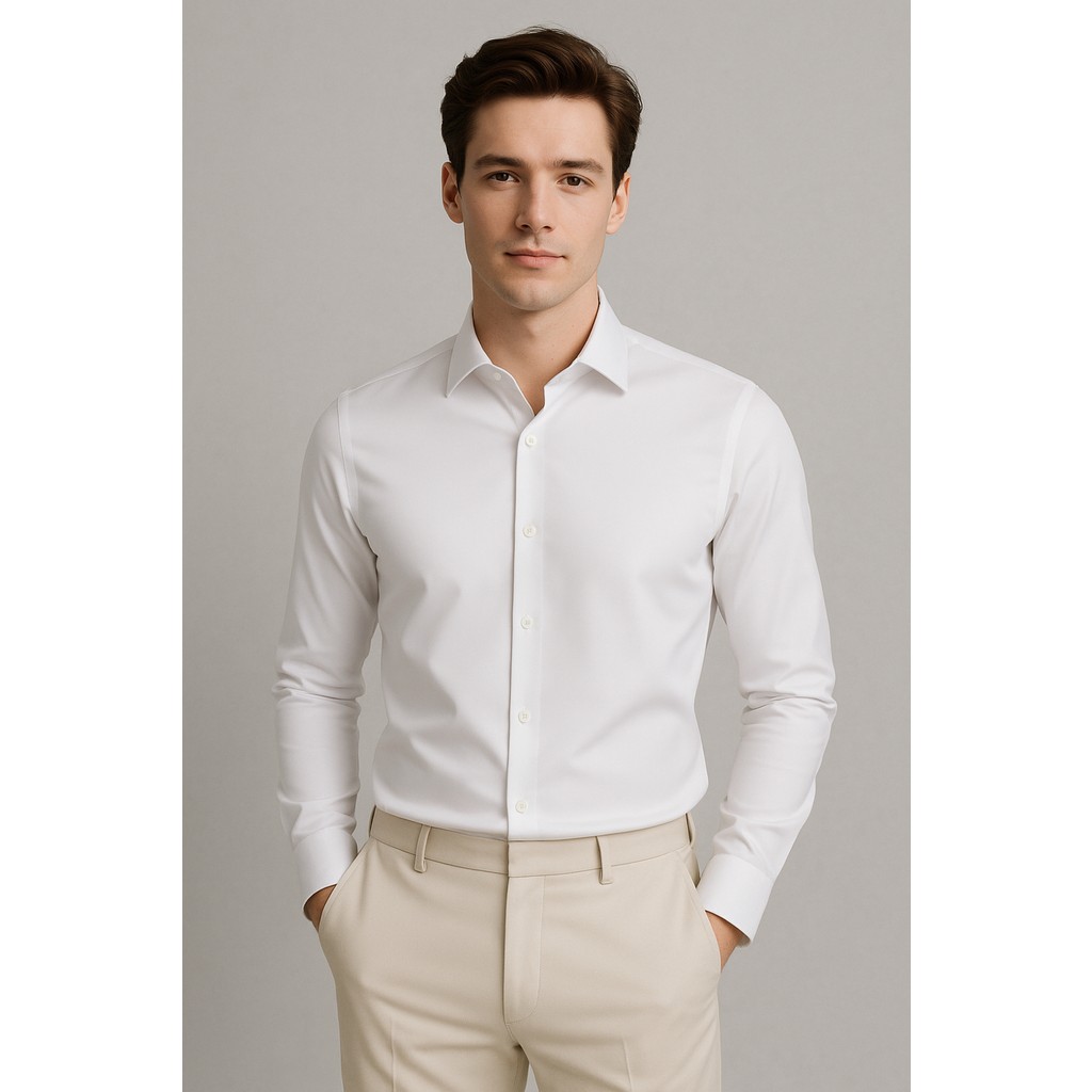 Alenmeza Erkek Beyaz Su ve Leke Itici Nanocare Pamuk Saten Ütü Istemeyen Slim Fit Casual Gömlek Giyim & İç Giyim Fiyatı