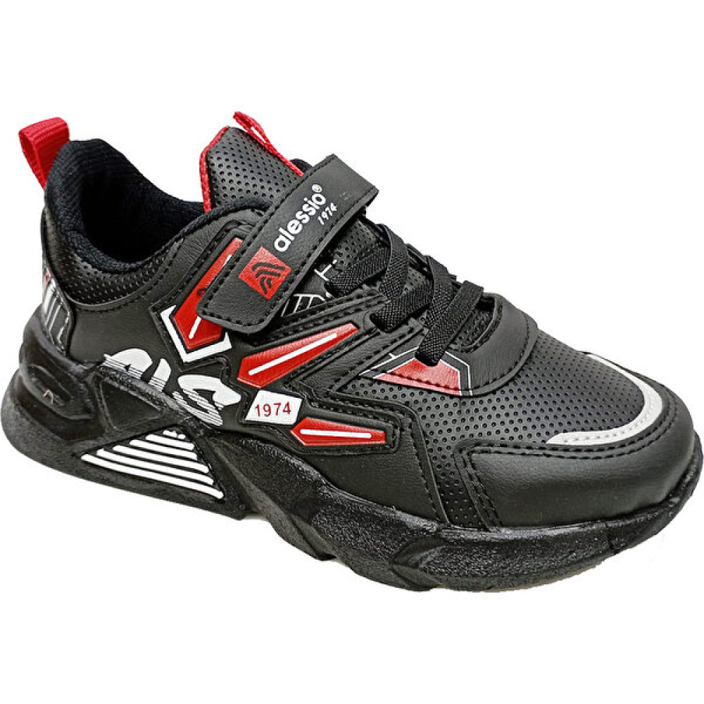 Alessio 049 Deri Sneakers Çocuk Spor Ayakkabı 31-35 Siyah Kırmızı Erkek Ayakkabıları Fiyatı