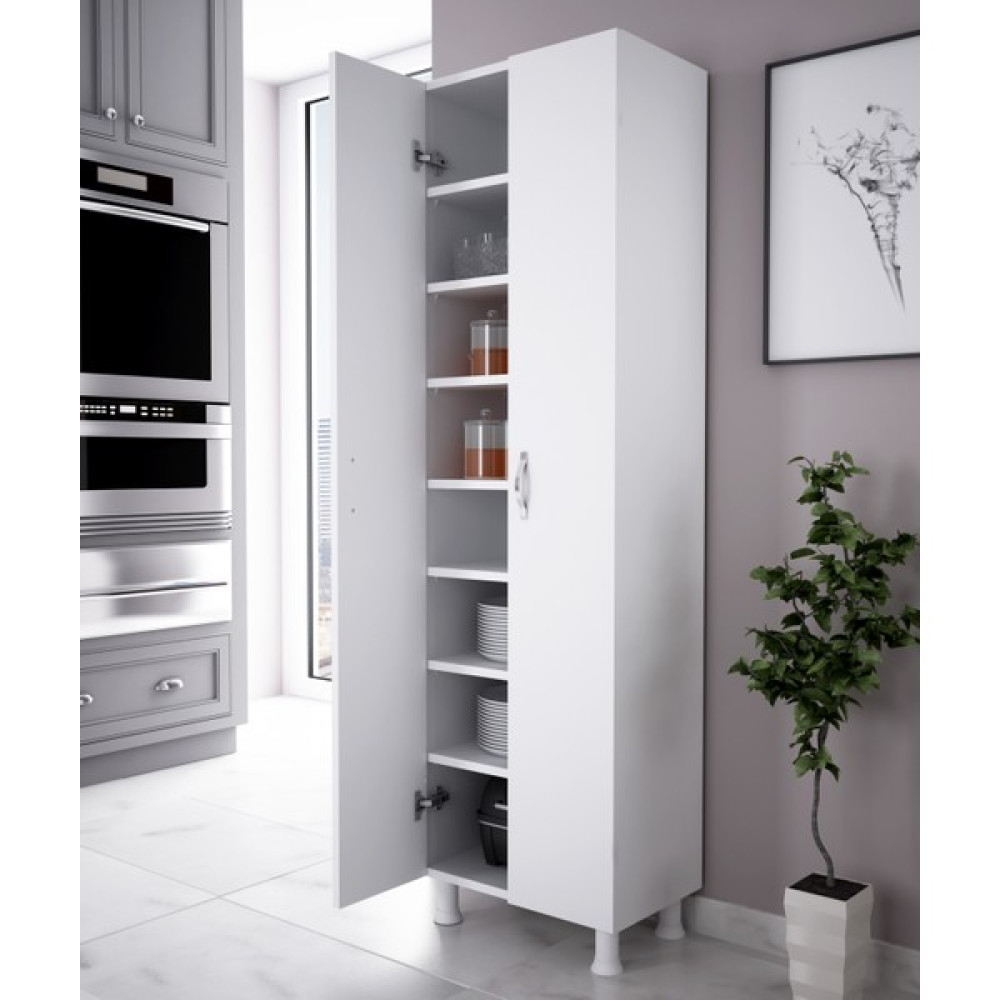 Alesta Life 2 Kapaklı 8 Raflı Çok Amaçlı Dolap - Beyaz Gardrop & Dolap Fiyatı