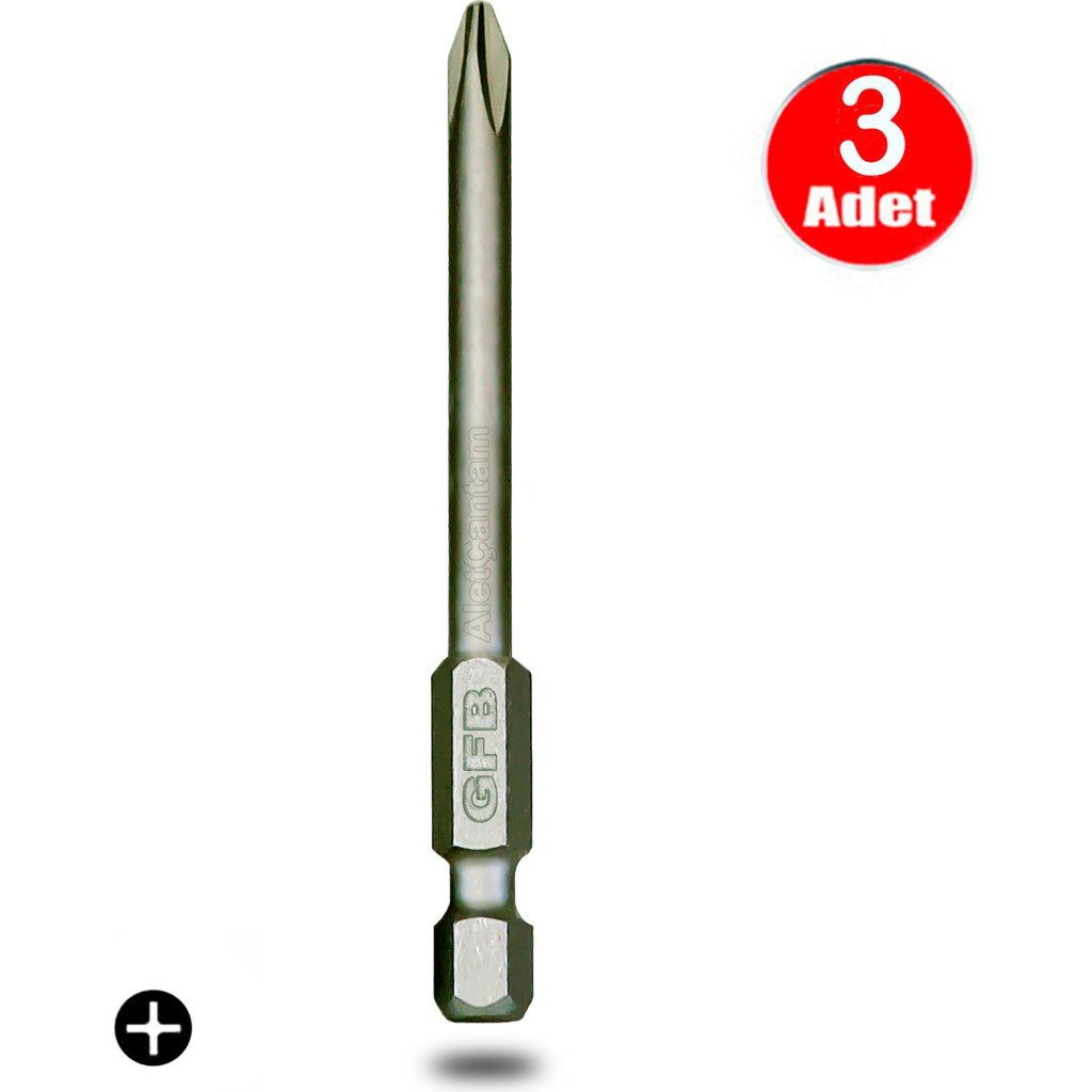 Alet Çantam Gfb Bits Yıldız Uç Vidalama Matkap Ucu Ph1 x 100 mm - 3 Adet Matkaplar Fiyatı