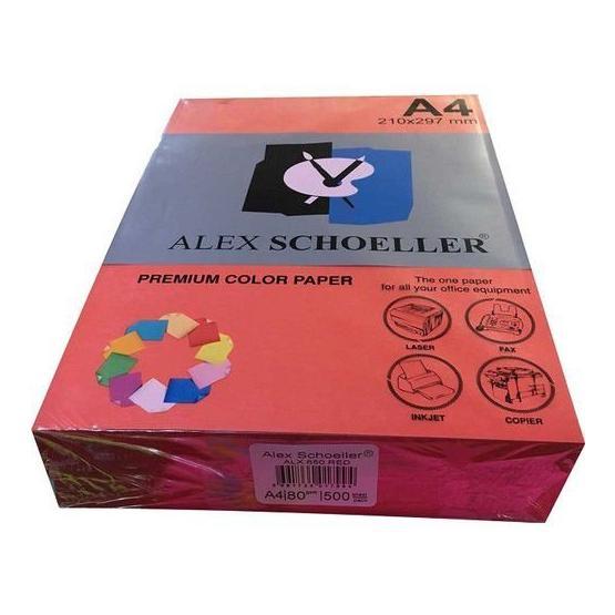 Alex Schoeller A4 500'lü Kırmızı 650 Fotokopi Kağıdı