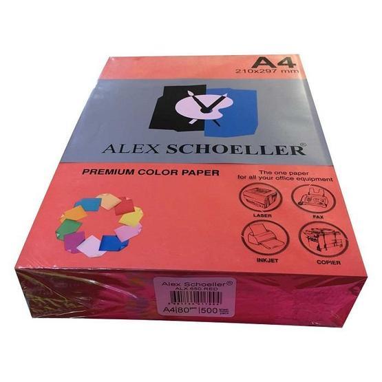 Alex Schoeller A4 500'lü Kırmızı 650 Fotokopi Kağıdı