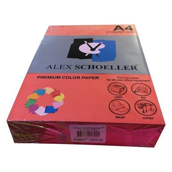 Alex Schoeller A4 500'lü Kırmızı 650 Fotokopi Kağıdı Renkli Fotokopi Kağıdı Fiyatı