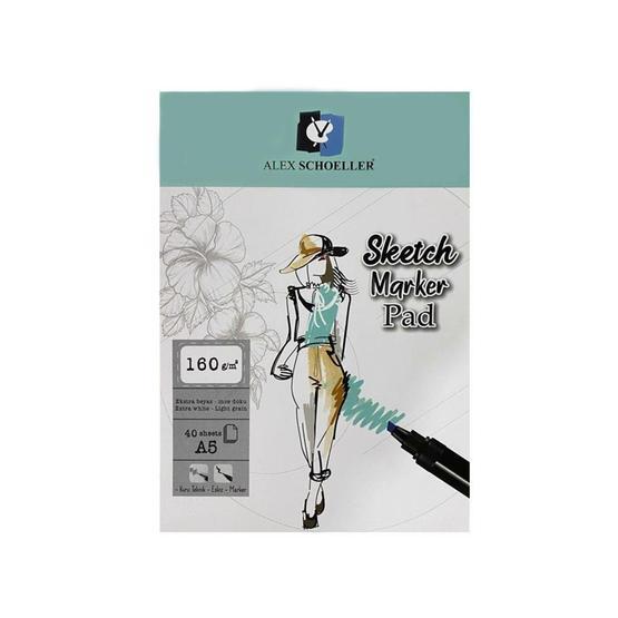 Alex Schoeller ALX:943 A5 160 Gr 40'lı Sketch Marker Pad