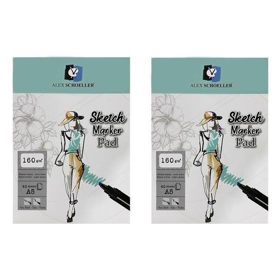 Alex Schoeller ALX:943 A5 160 Gr 40'lı Sketch Marker Pad
