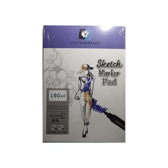 Alex Schoeller ALX936 A4 160 Gr 40'lı Sketch Marker Pad Resim Kağıdı Fiyatı