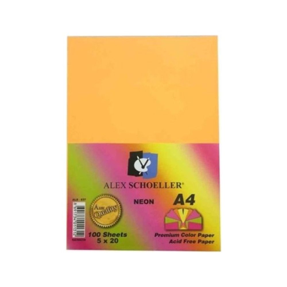 Alex Schoeller Fotokopi Kağıdı A4 Fosforlu Karışık 100Lü Alx-837 Fotokopi Kağıdı Fiyatı