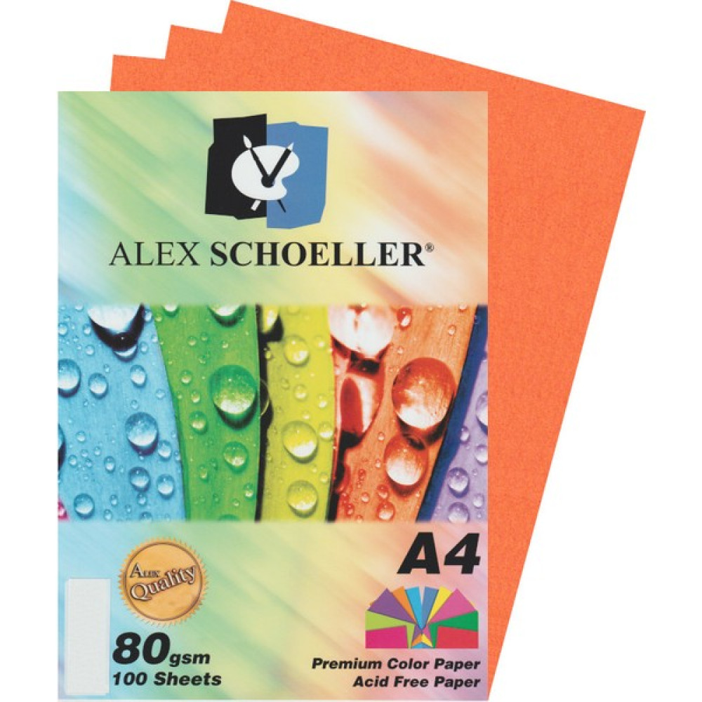 Alex Schoeller Renkli Kağıt 80GR A4 100 Adet Turuncu Oto Boyaları Fiyatı