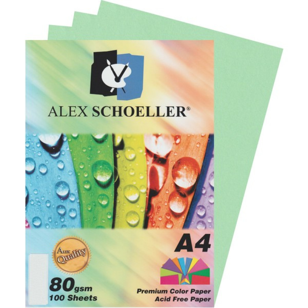 Alex Schoeller Renkli Kağıt 80GR A4 100 Adet Yeşil Oto Boyaları Fiyatı