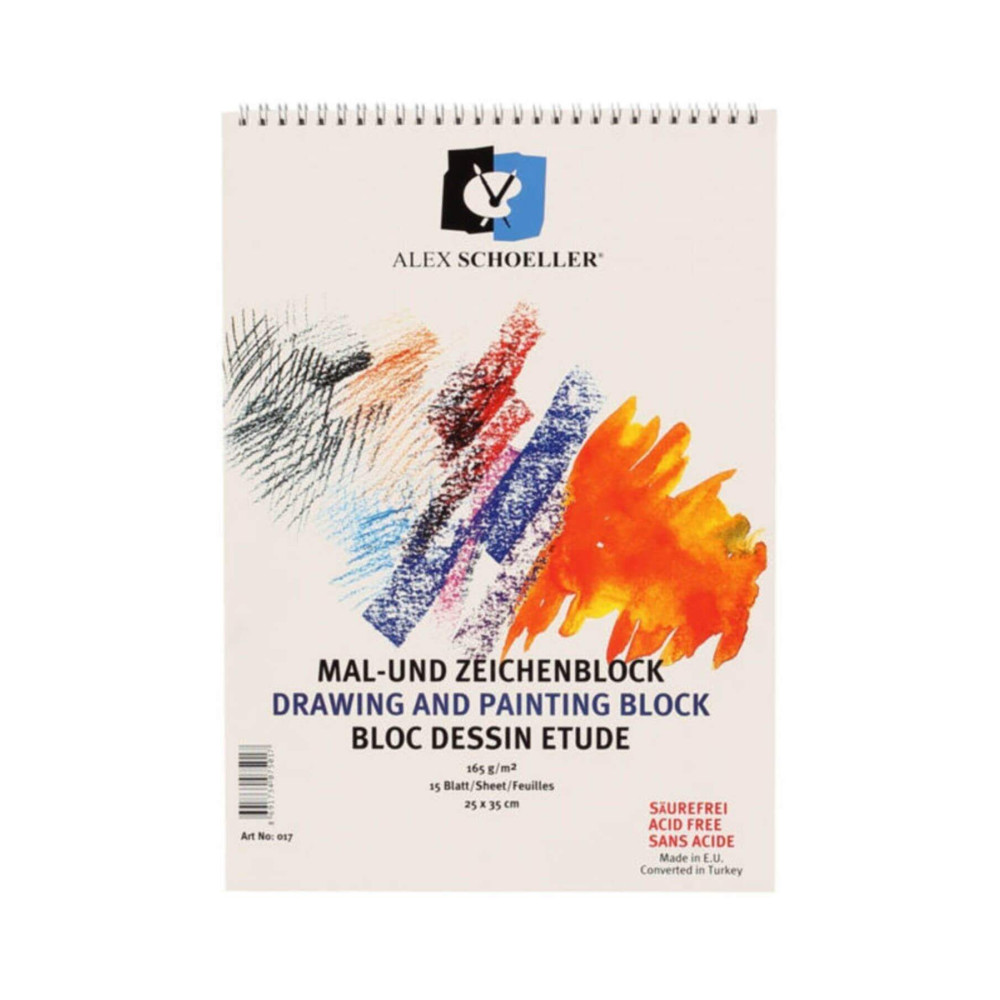 Alex Schoeller Resim Defteri 25x35 Spiralli 165 gr 15 Yaprak Sanatsal Malzemeler Fiyatı