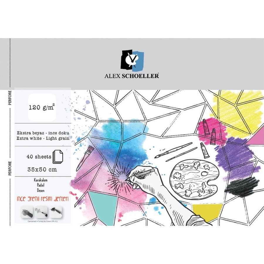 Alex Schoeller Resim ve Eskiz Çizim Defteri 120 gr 35 x 50 cm 40 Yp. Defter & Kağıt Ürünleri Fiyatı