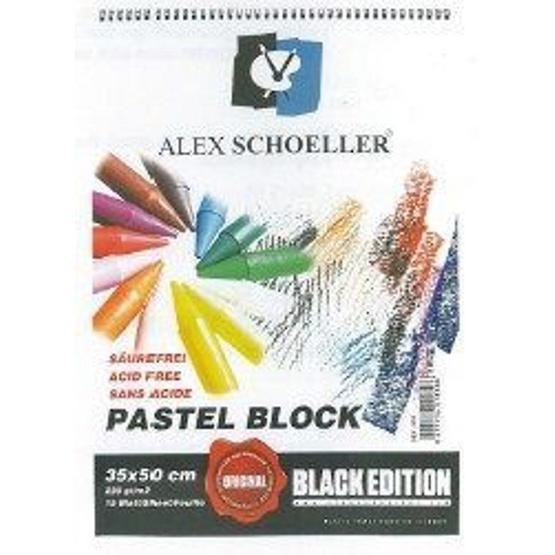 Alex Schoeller Siyah Spiralli 35x50 220 gr Pastel Blok