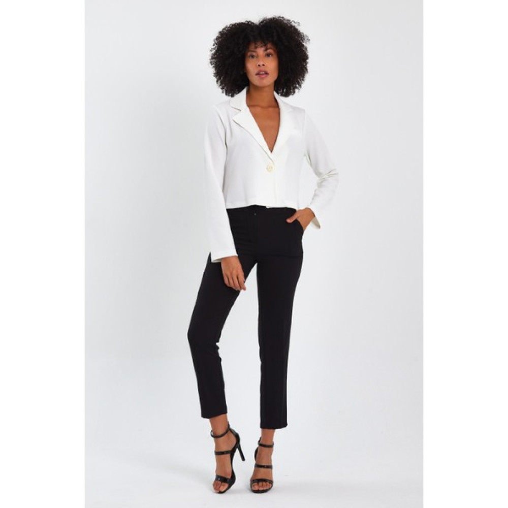 Alexandergardı Astarsız Crop Blazer Ceket (B22-21400) Bayan Ceket Fiyatı