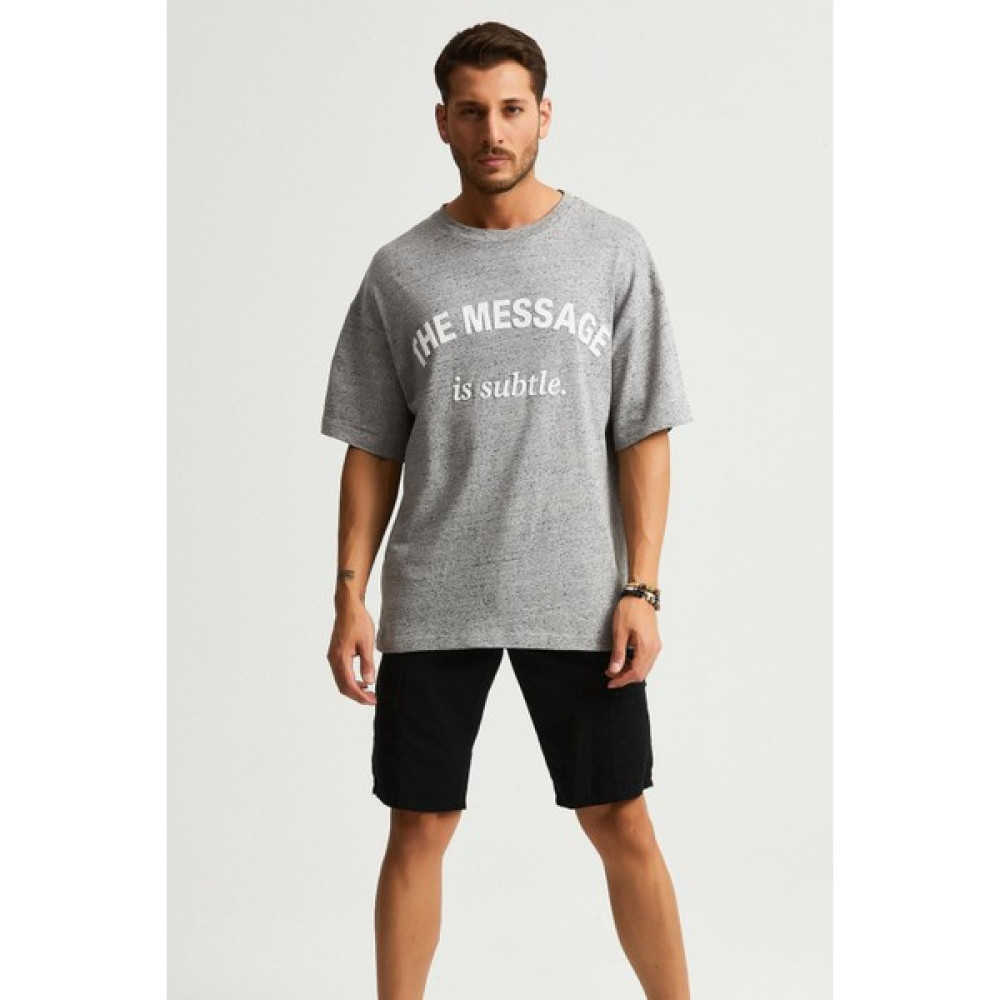Alexandergardı Baskılı Oversize T-Shirt (E22-74300) Erkek T-shirt Fiyatı