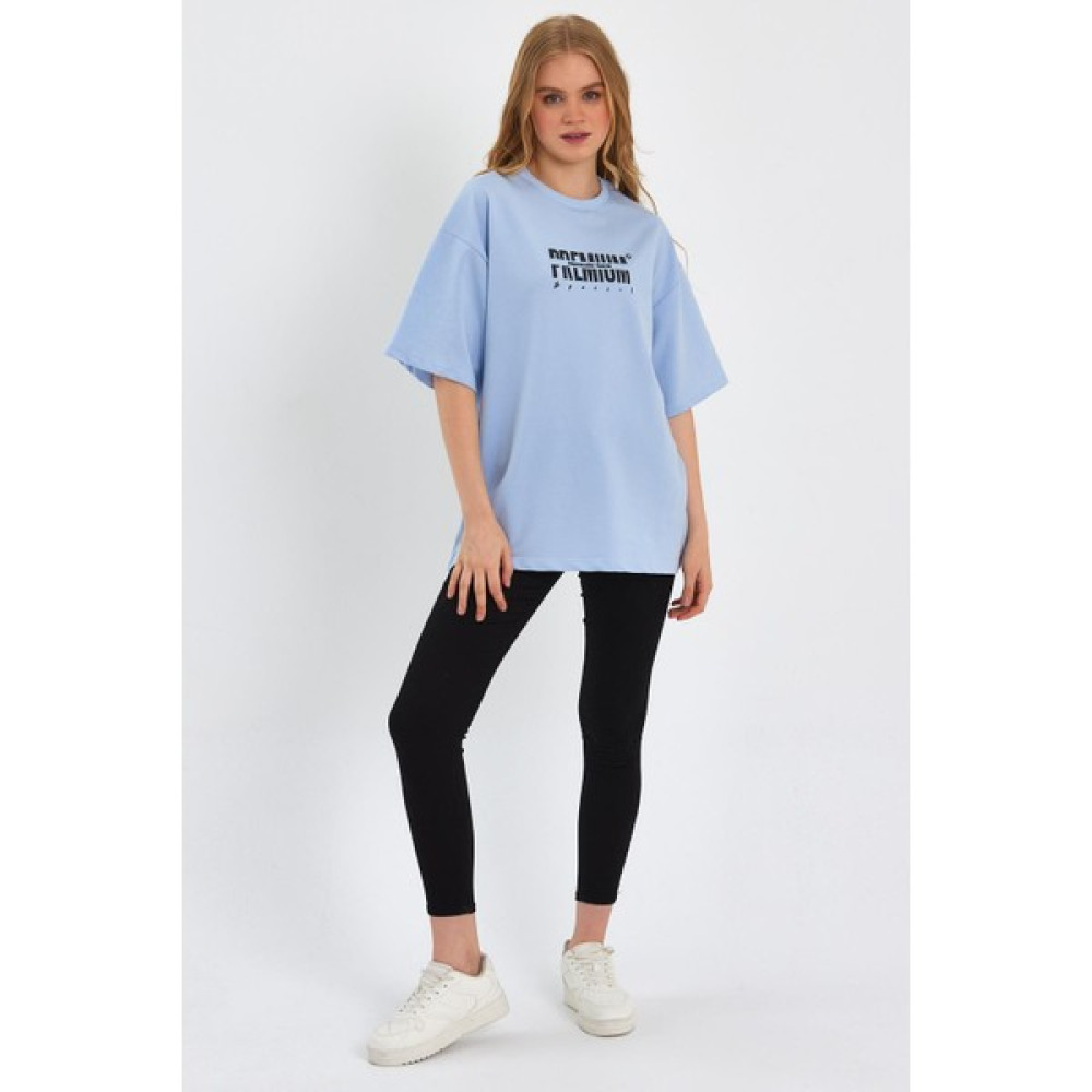 Alexandergardı Baskılı Oversize T-Shirt (UN-0046) Bayan T-shirt Fiyatı