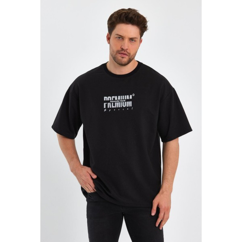 Alexandergardı Baskılı Oversize T-Shirt UN-0046 Erkek T-shirt Fiyatı