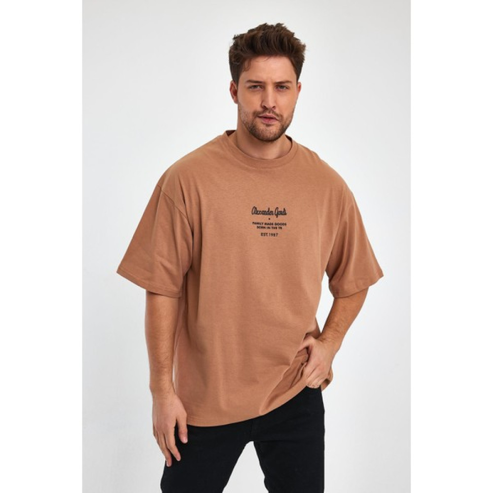 Alexandergardı Baskılı Oversize T-Shirt (UNX0072) Erkek T-shirt Fiyatı