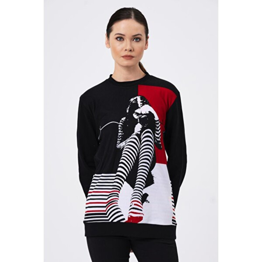 Alexandergardı Baskılı Sweatshirt E22-732A-WN Bayan Sweatshirt Fiyatı