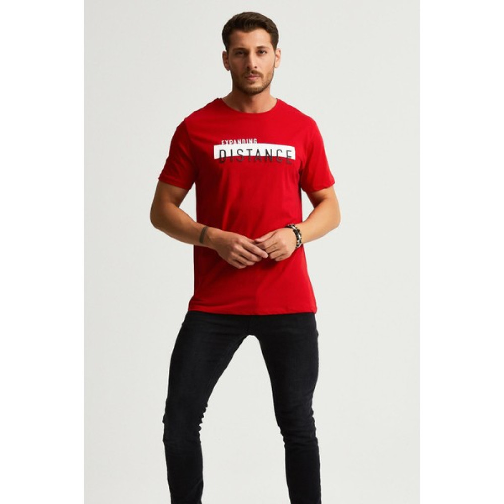 Alexandergardı Baskılı T-Shirt, Kırmızı (E21-UN) Erkek T-shirt Fiyatı