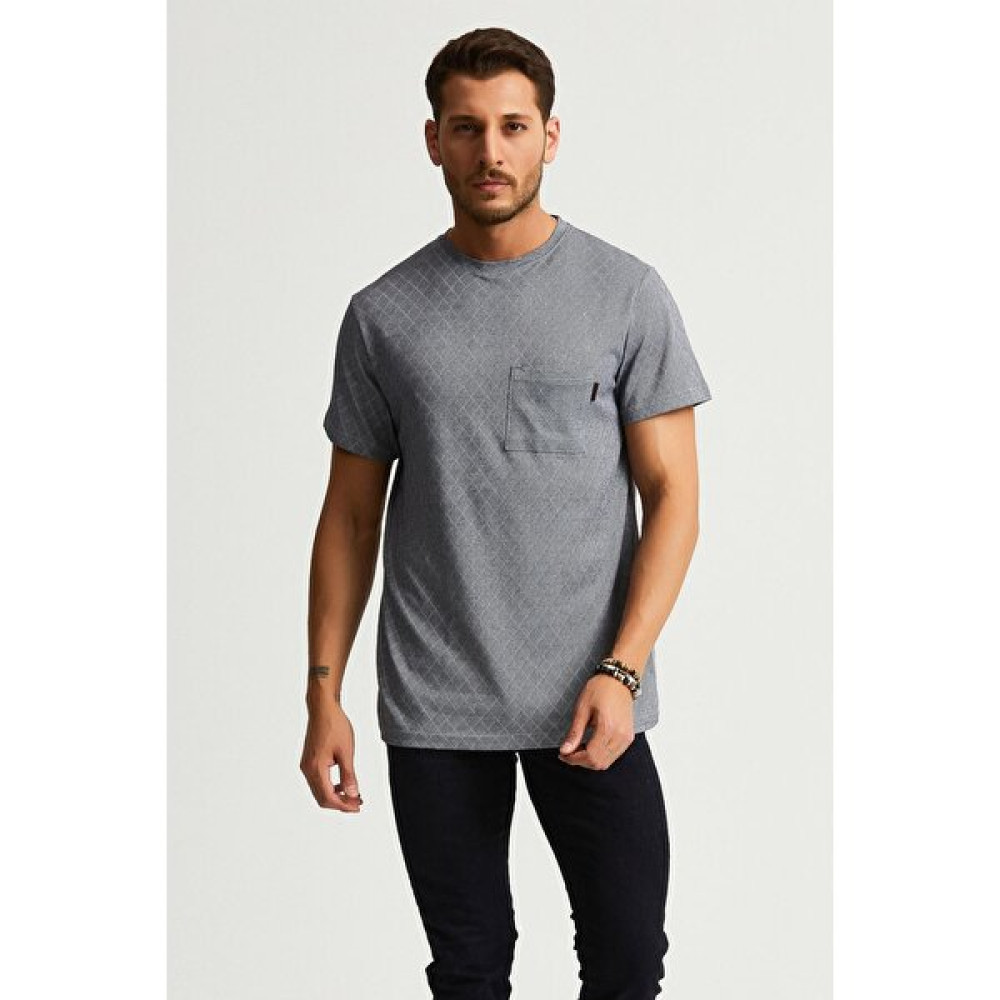 Alexandergardı Cep Detaylı Desenli T-Shirt (E22-74500) Erkek T-shirt Fiyatı